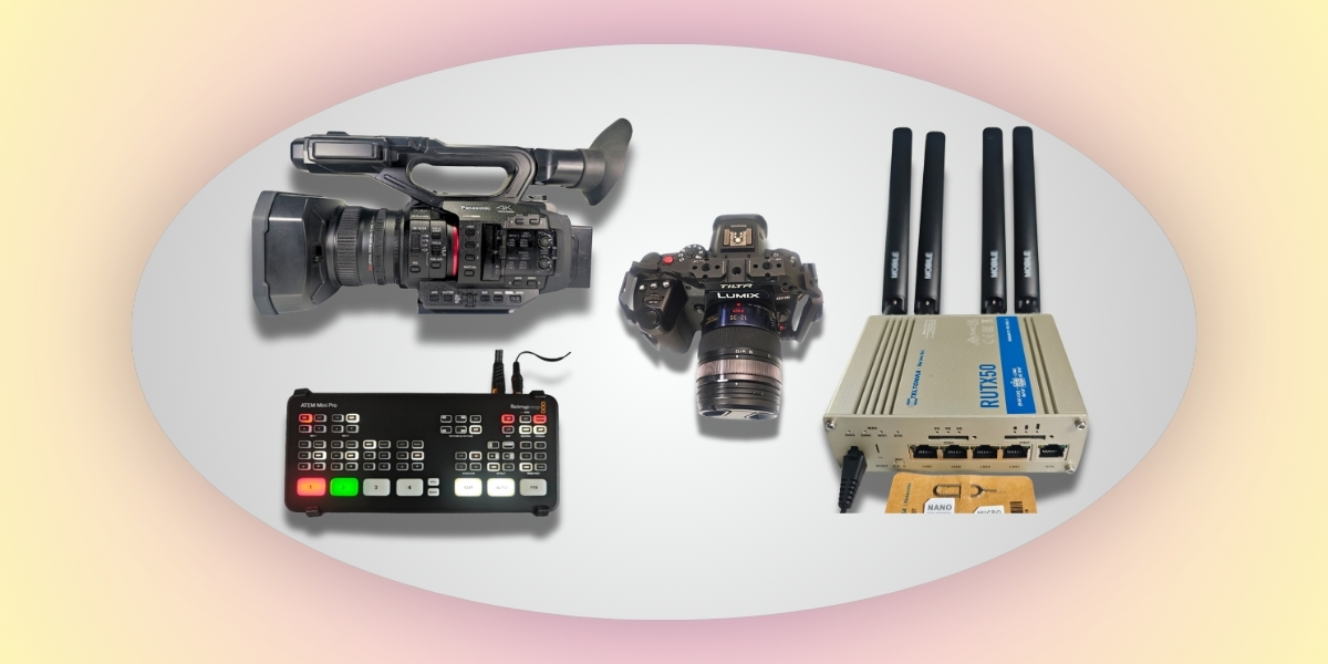 Streaming & Hybrid Event Kit Pro mit HC-X2, GH6, ATEM Mini Pro und 5G-Router